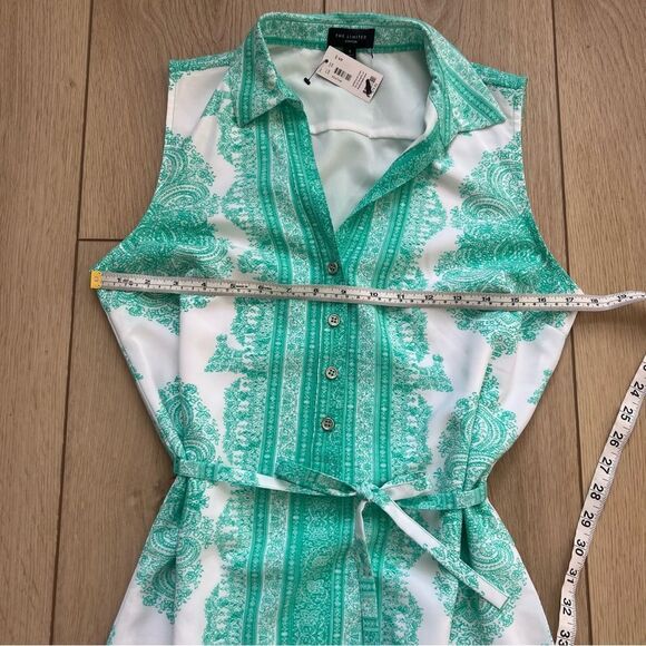 NWT The Limited Ashton Teal & White Dress Size Small Mint - Picture 8 of 12